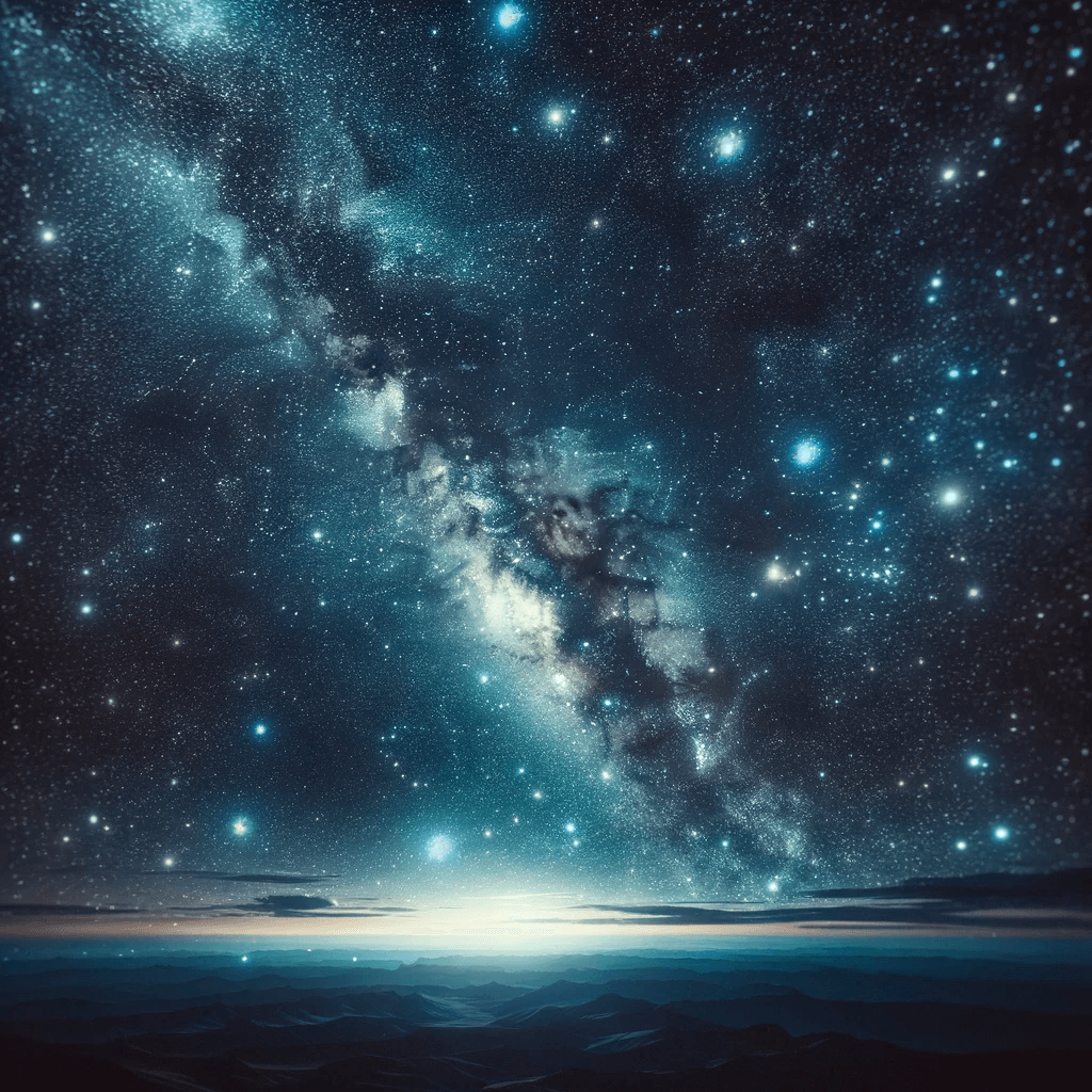 A purely decorative image. It's what the AI tool DALL-E suggested when I asked it to draw an image about Astro. It shows an ocean at night, a lot of stars and something that might be a galaxy behind huge dust clouds.