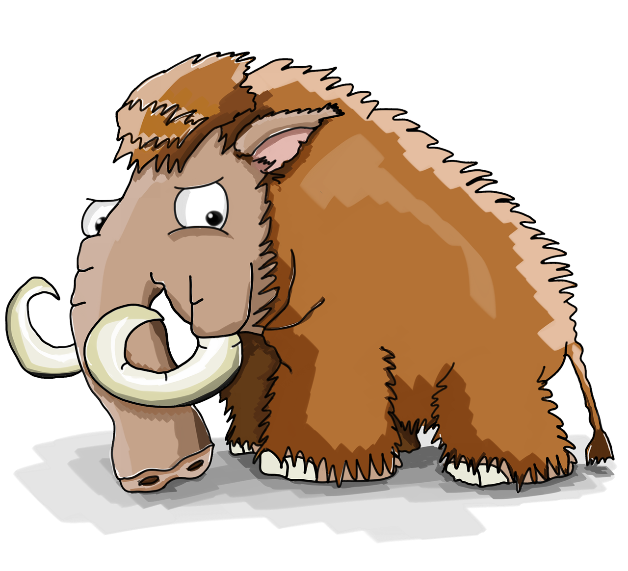 An illustrative image. It shows a cartoon of a mastodon.